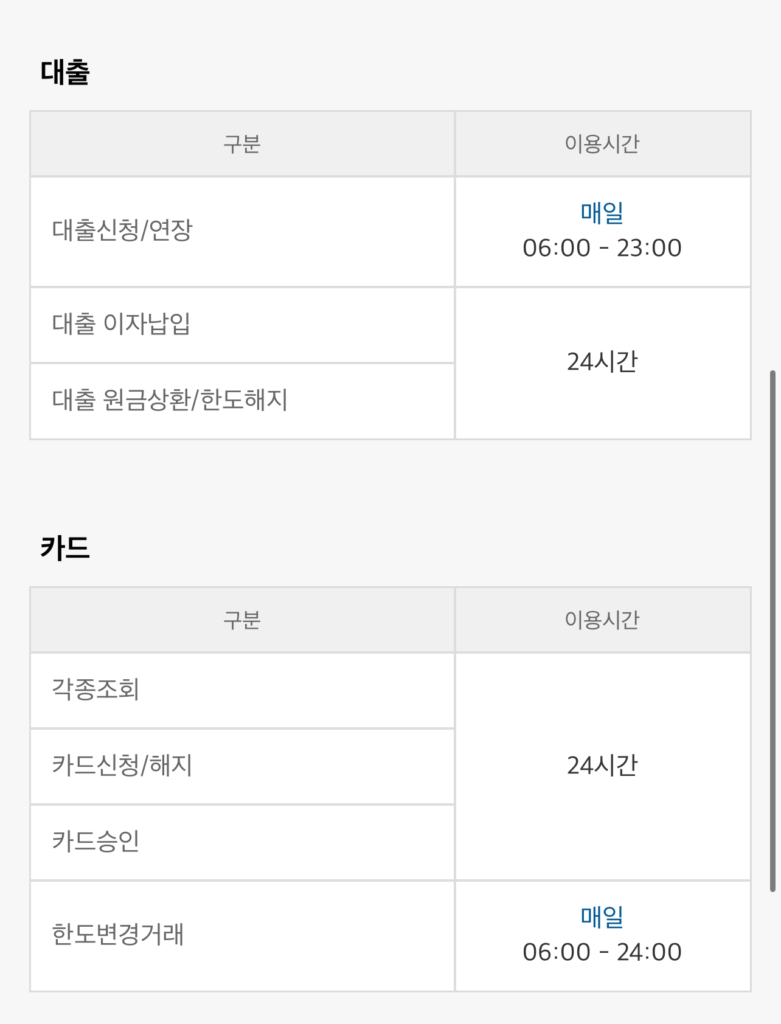 카카오뱅크 점검시간 및 토스, 케이뱅크 점검 이용시간 정리