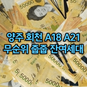 양주 회천 A18 A21 무순위