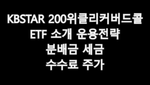 KBSTAR 200위클리커버드콜