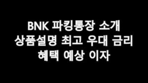 BNK 파킹통장