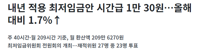 2025년 최저임금 최저시급