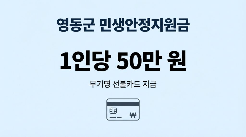 영동군 민생안정지원금