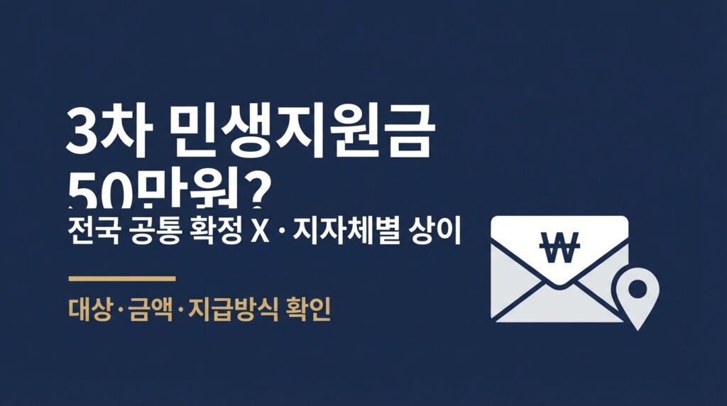 3차 민생지원금 50만원 지급