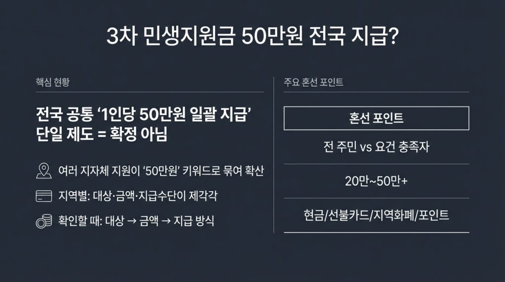 3차 민생지원금 50만원 지급