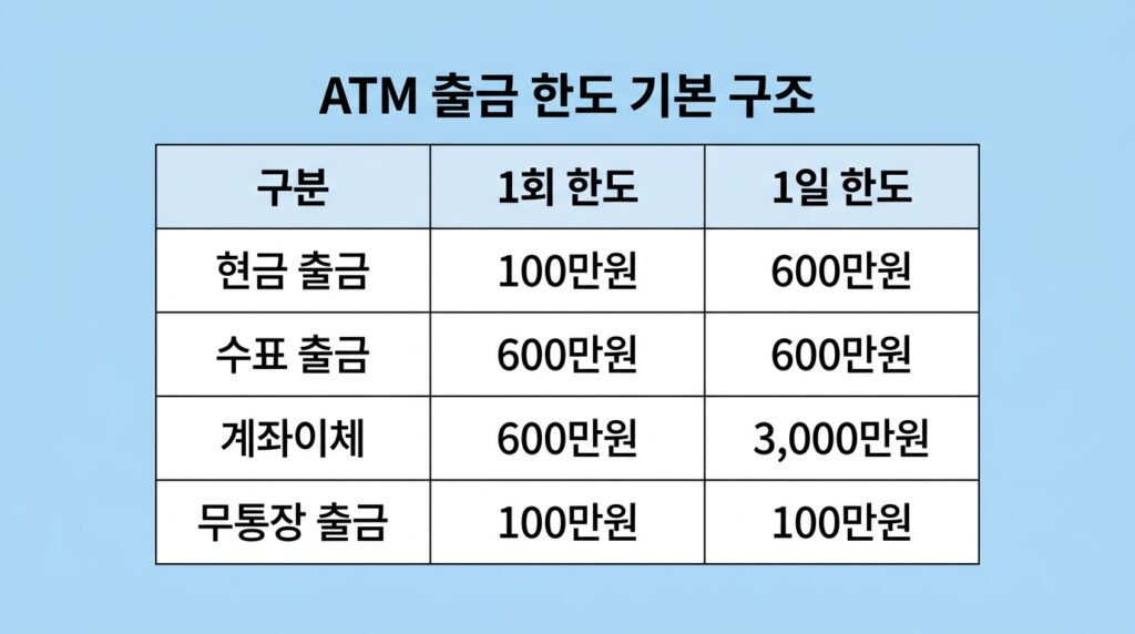 ATM 입금한도 출금한도