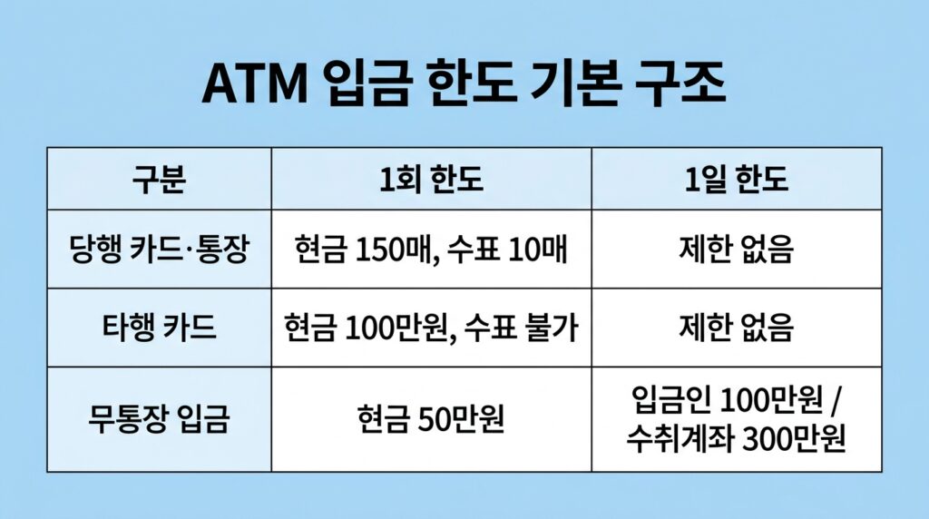 ATM 입금한도 출금한도