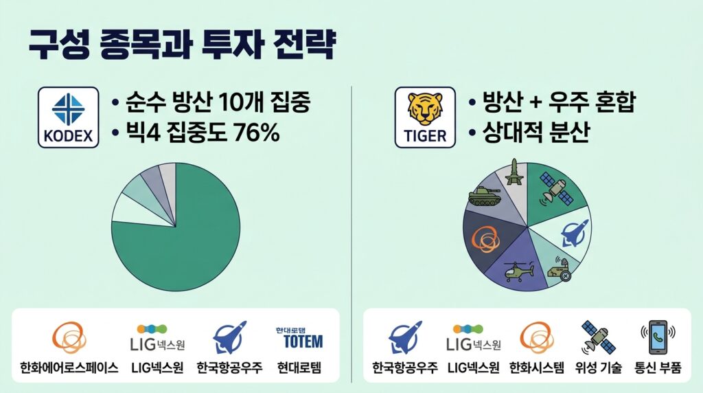 KODEX 방산TOP10 TIGER K방산 ETF 비교