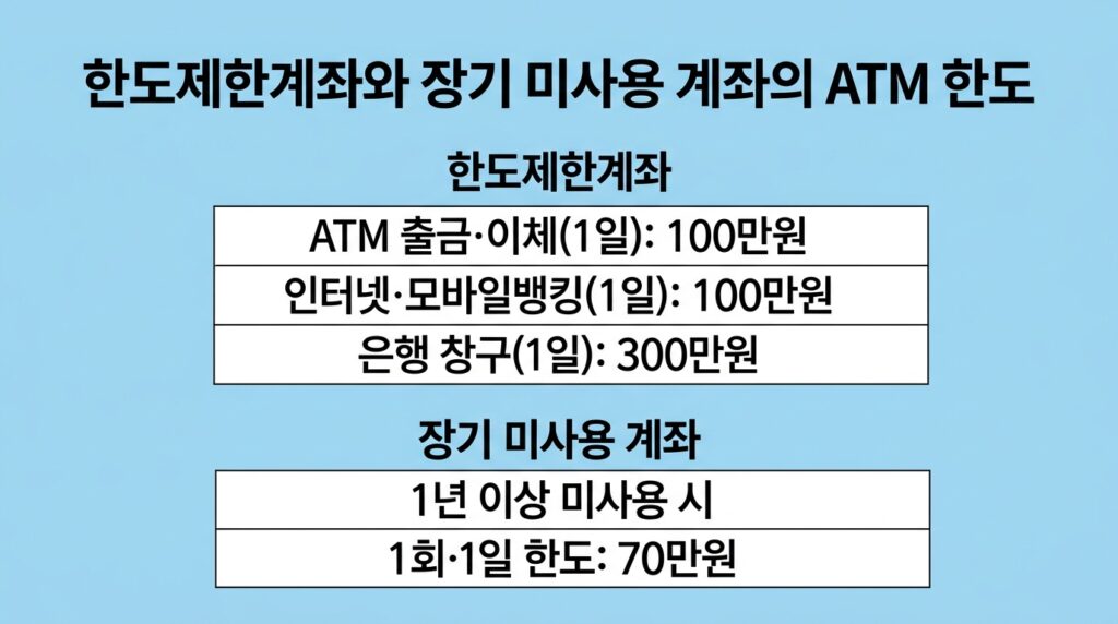 ATM 입금한도 출금한도