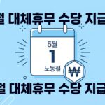 노동절 대체 휴무 수당 지급 조건 확인