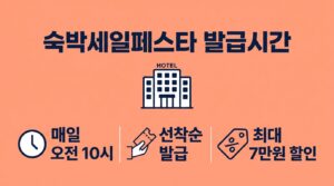 숙박세일페스타 발급시간