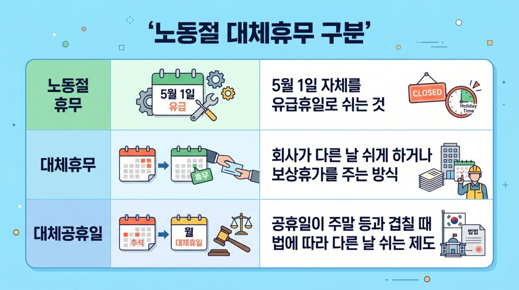 노동절 대체 휴무 수당 지급 조건 확인