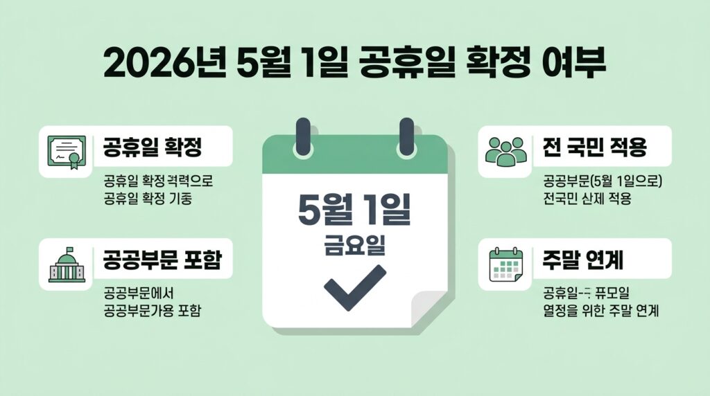2026년 5월 1일 공휴일 확정