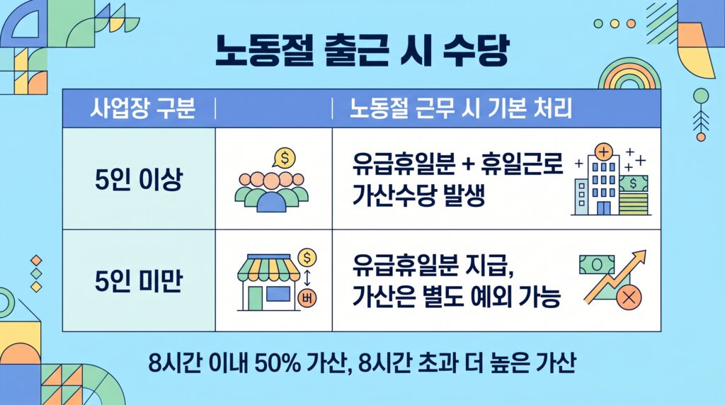 노동절 대체 휴무 수당 지급 조건 확인