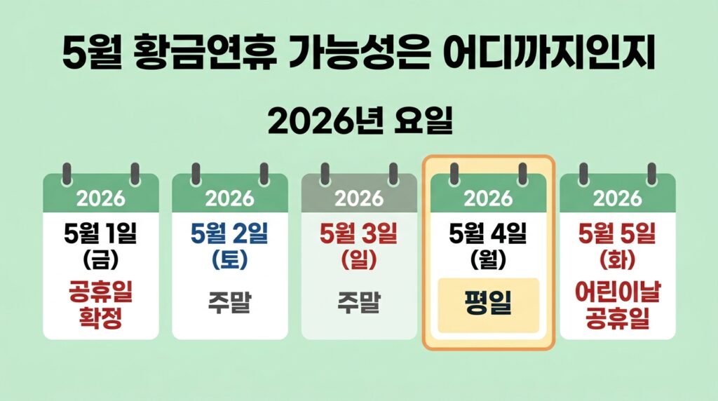 2026년 5월 1일 공휴일 확정