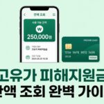 고유가 피해지원금 잔액 조회