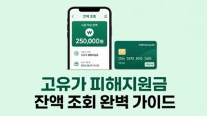 고유가 피해지원금 잔액 조회