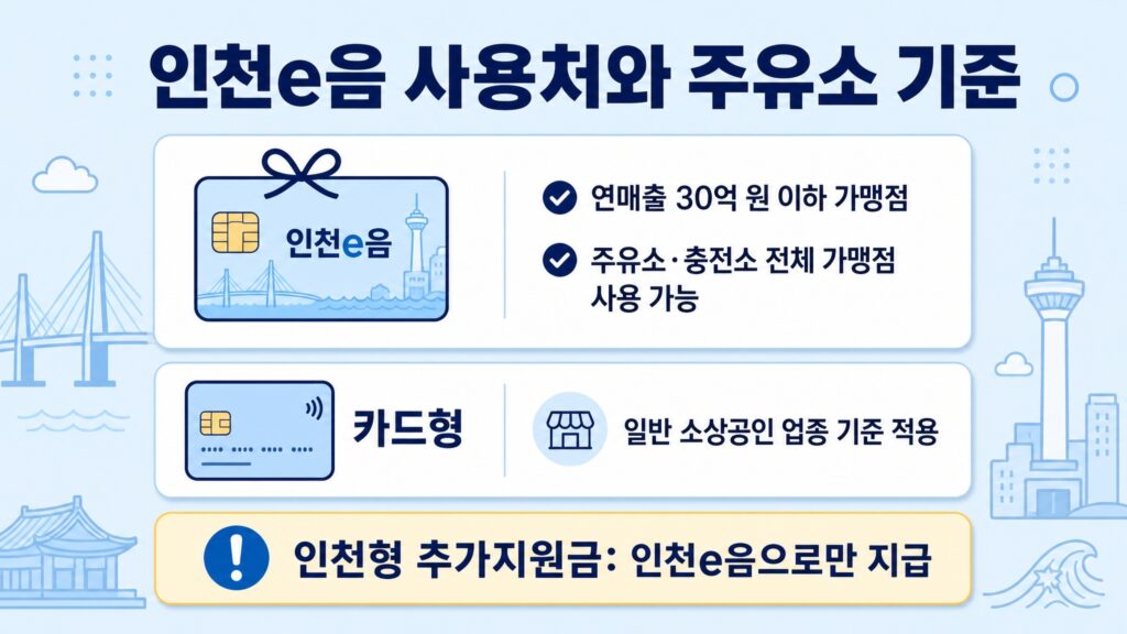 인천 고유가 피해지원금 사용처