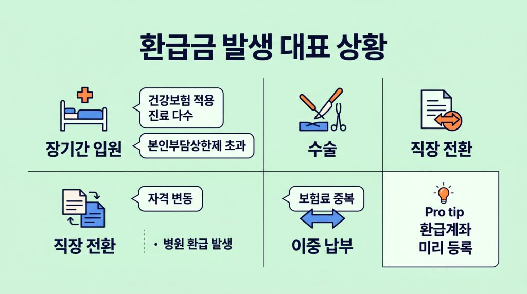병원비 환급금 조회